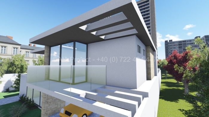 Proiect casa parter cu etaj P+1 moderna Anemona