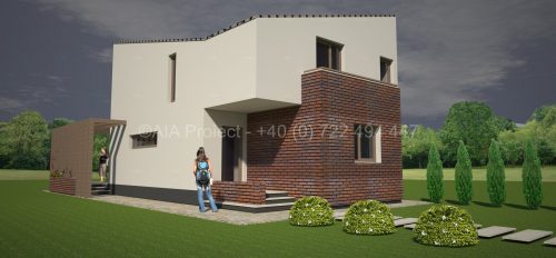 Proiect casa cu mansarda P+M Bujorul Alb